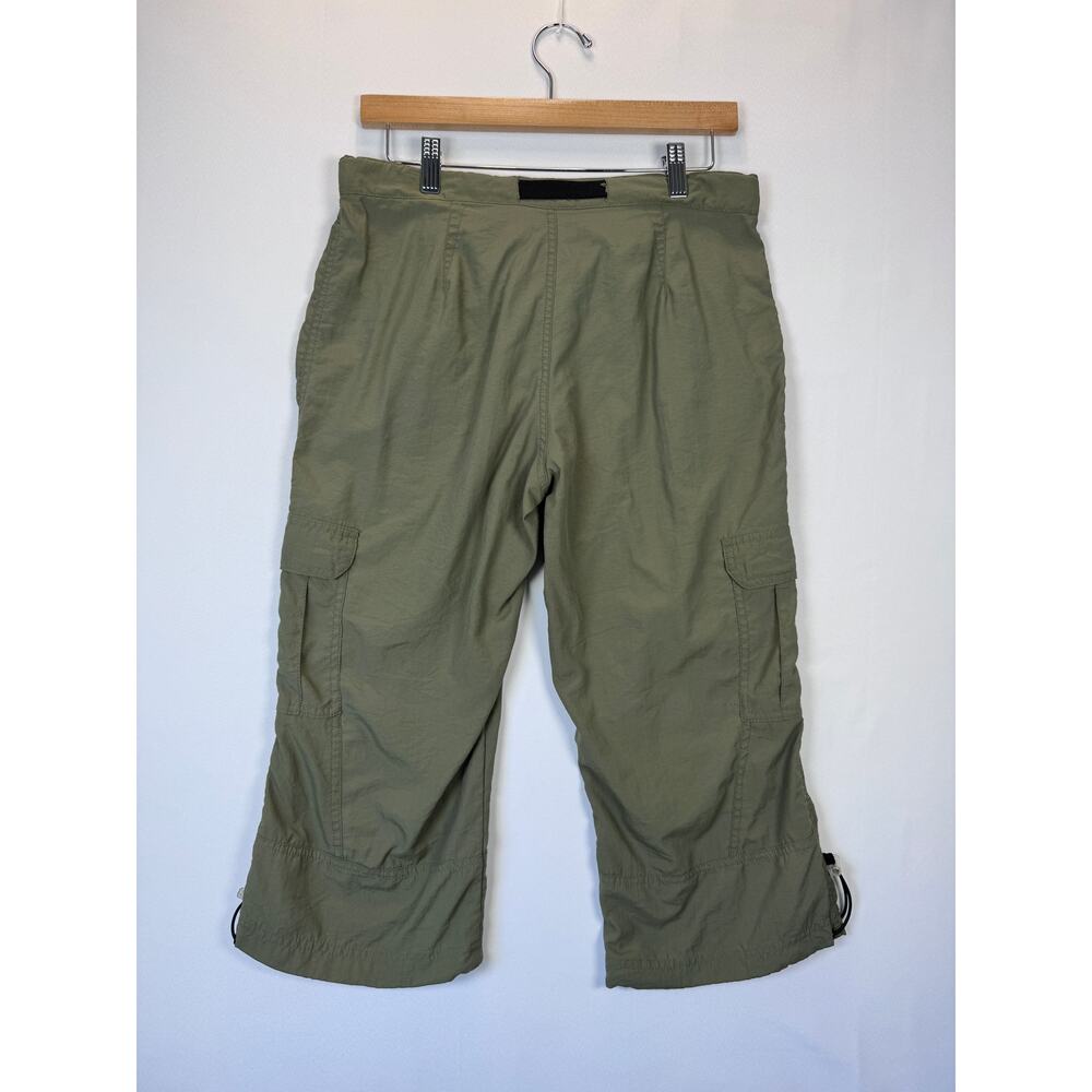 Alpine Womens S Olive Green Cropped Hiking Cargo Pants Built In Belt Pockets - Picture 8 of 8